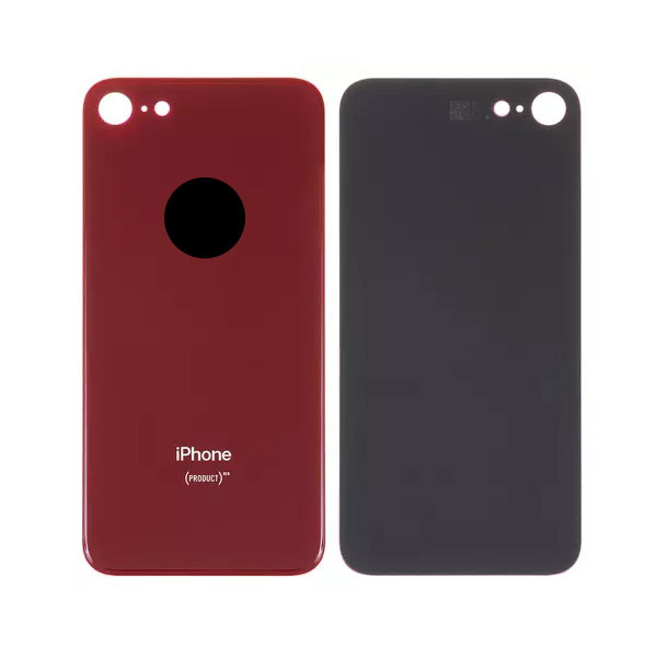 Задня панель корпуса для iPhone 8, червона, потрібно зняти скло камери, small hole - 1