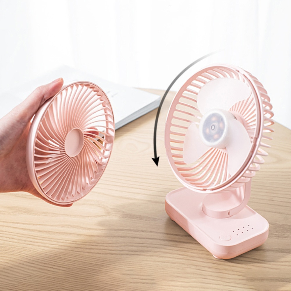 Настільний безпровідний вентилятор GXQC D606 Pink - 4