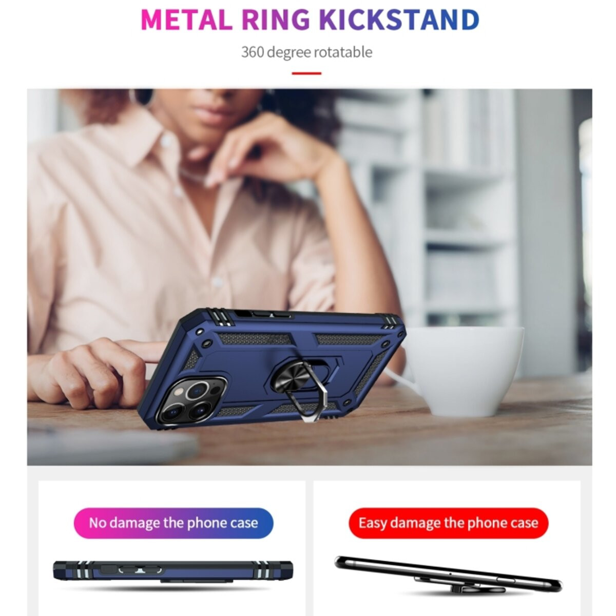 Чохол Cosmic Robot Ring for Apple iPhone 14 Pro Blue - 2