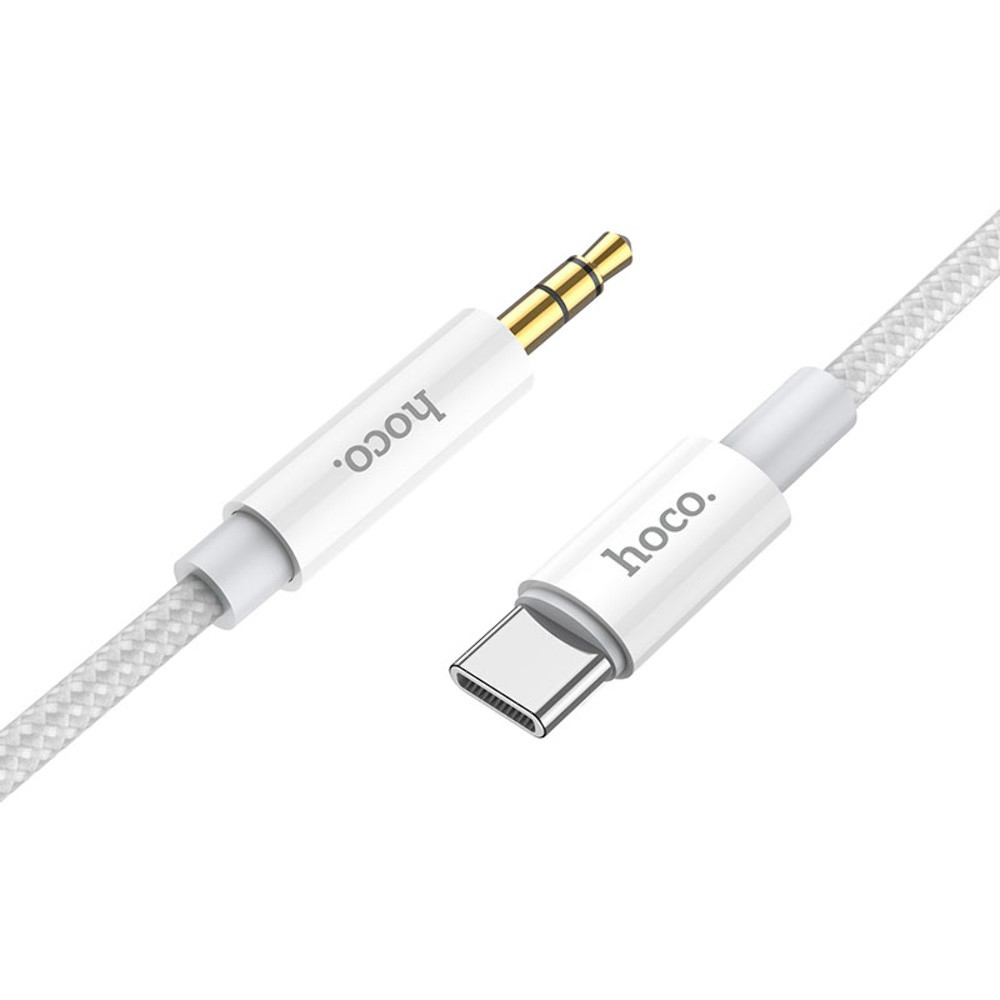 Кабель AUX Hoco UPA19, Type-C to Jack 3.5 mm, 1m, Gray - 3