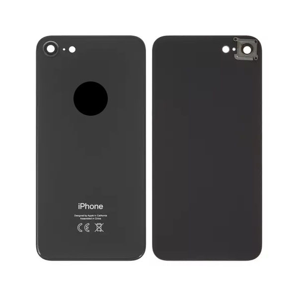 Задня кришка для iPhone 8, зі склом камери, Small Hole, Black - 1