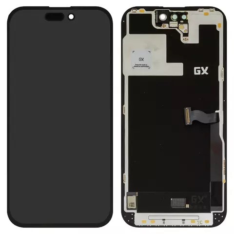 Дисплейний модуль для iPhone 14 Pro, OLED, GX OEM hard, Black - 1