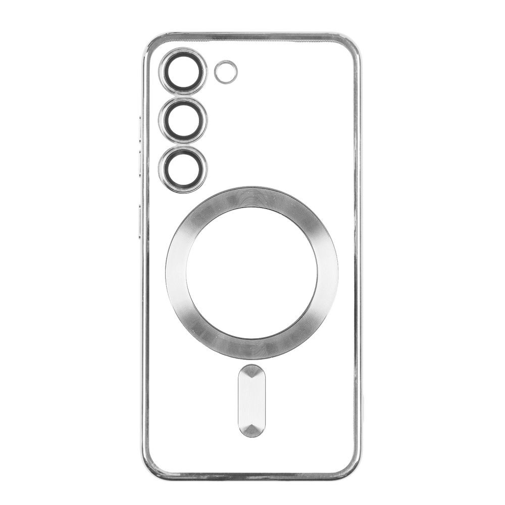 Чохол TPU Metallic Full Camera with Magsafe для Samsung Galaxy S23 Silver - 1