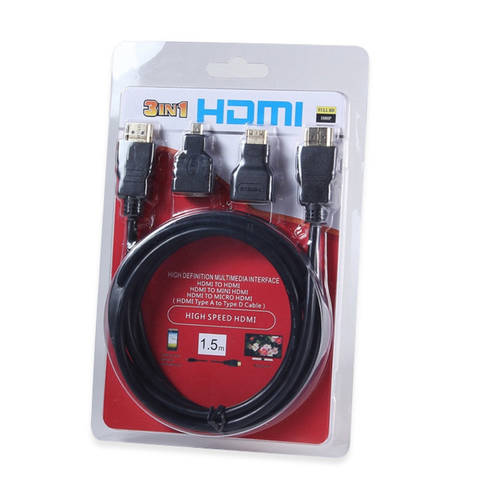 Кабель HDMI to HDMI, 1.5 m, Black - 3