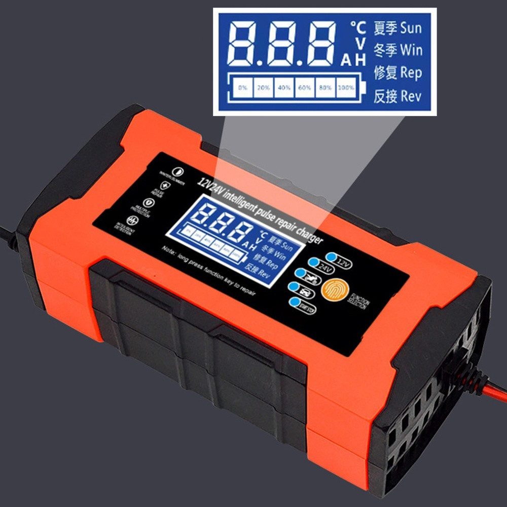 Зарядний пристрій для гелевих, кислотних, AGM акумуляторів 12V/24V, 10A 120W  - 8