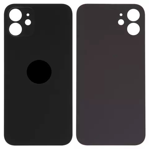 Задня кришка для iPhone 12, Original PRC, Big Hole, Black - 1