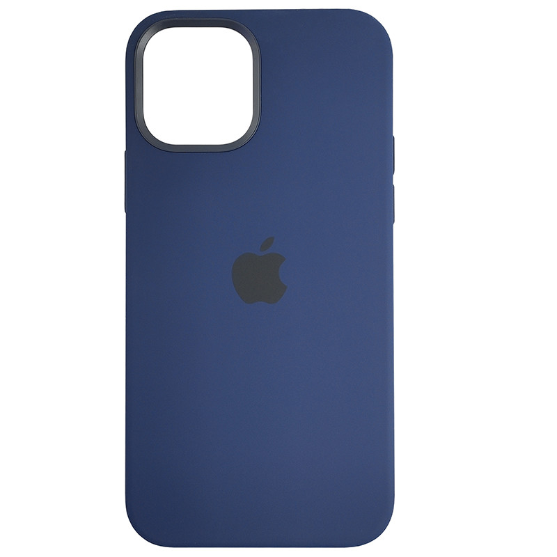 Чохол HQ Silicone Case iPhone 12/12 Pro Navy Blue (без MagSafe) - 1