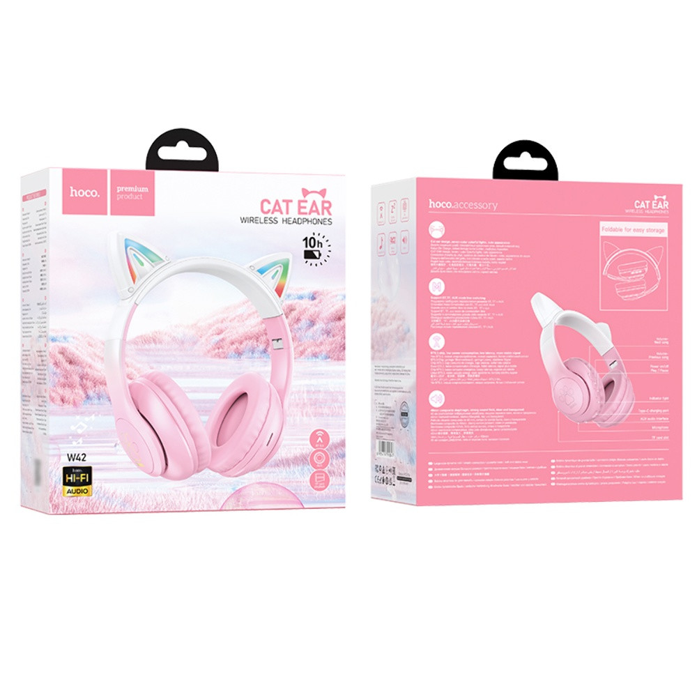 Безпровідна гарнітура Hoco W42, Pink - 5
