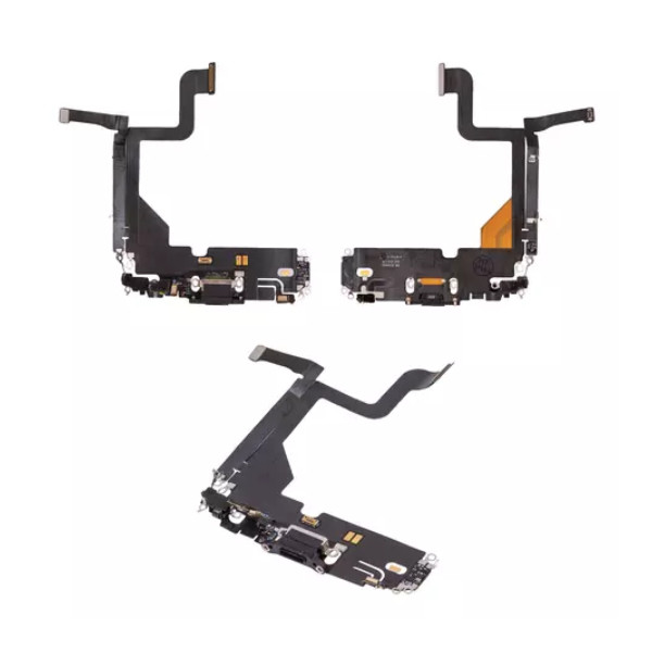 Шлейф для iPhone 13 Pro, з роз'ємом зарядки та мікрофоном, Original PRC, Graphite - 1