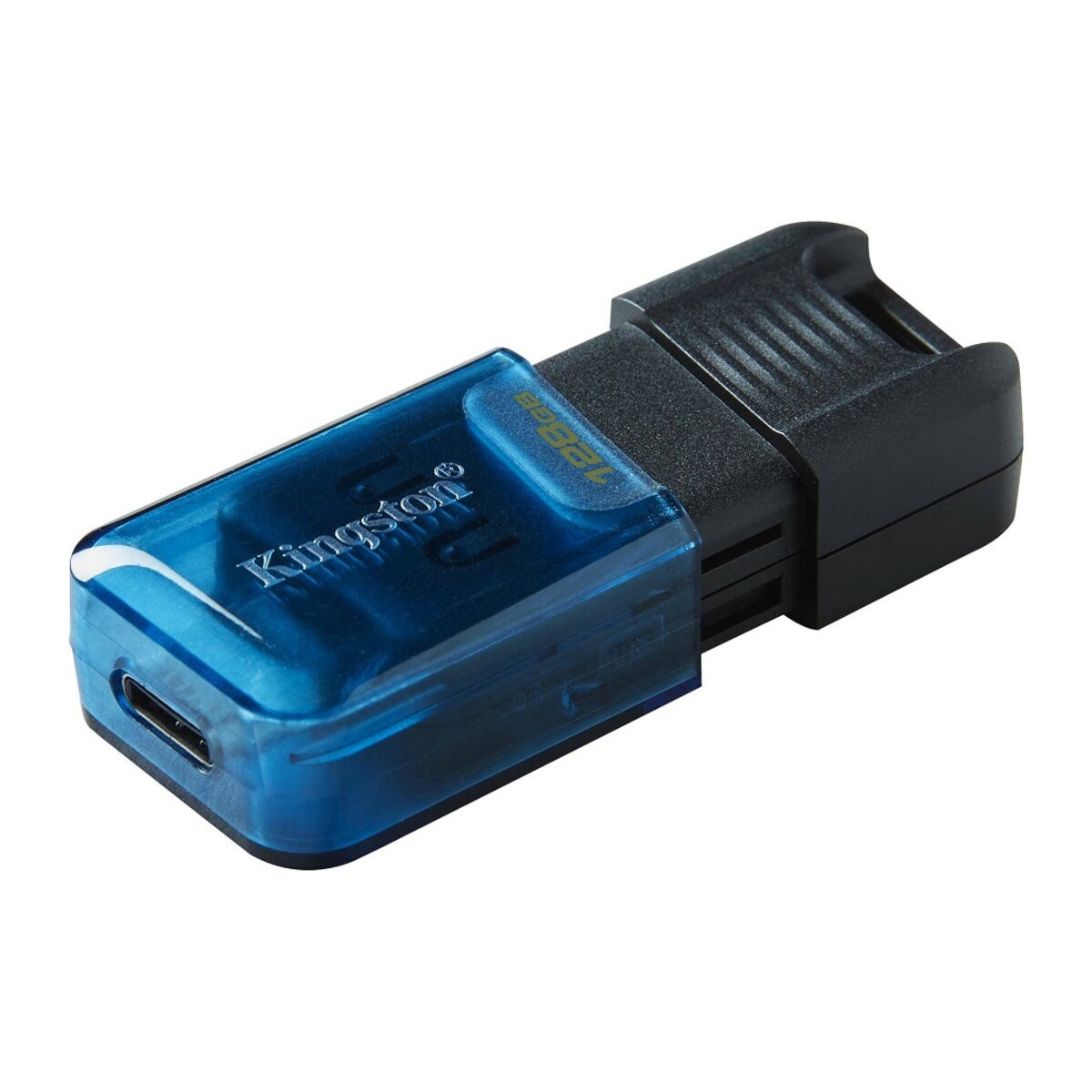 Флешка Kingston DT 80M, USB 3.2, 128GB, Type-C, Black-Blue - 2