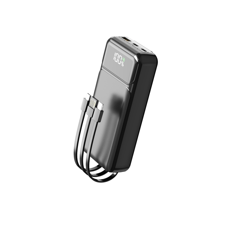 Універсальна мобільна батарея Aspor A316, PD 22.5W, 20000 mAh, Cable USB-A/Type-C/Lightning Black - 3