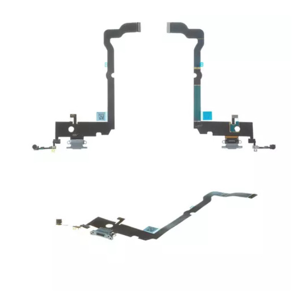 Шлейф для iPhone XS Max, із роз'ємом зарядки та мікрофоном, Gray - 1