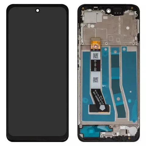 Дисплейний модуль для Motorola Moto G54, з рамкою, High Copy, Black - 1