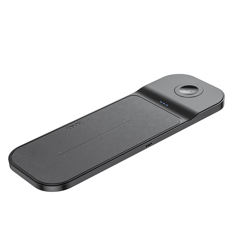 Безпровідний зарядний пристрій Hoco CQ5, 3 in 1, 22.5W, Black - 8