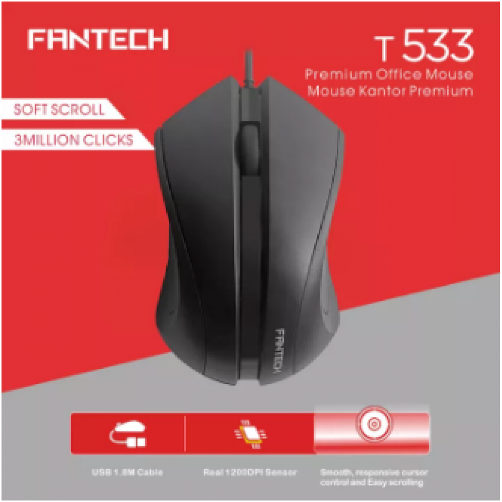 Провідна миша Fantech T533, Black - 11