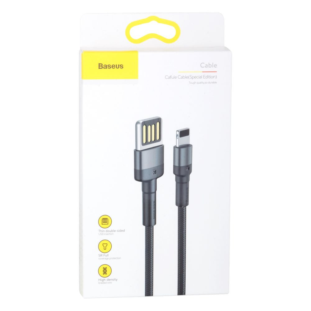 Кабель Baseus Cafule Cable (special edition), Lightning 1m, 2.4A, Gray-Black - 7