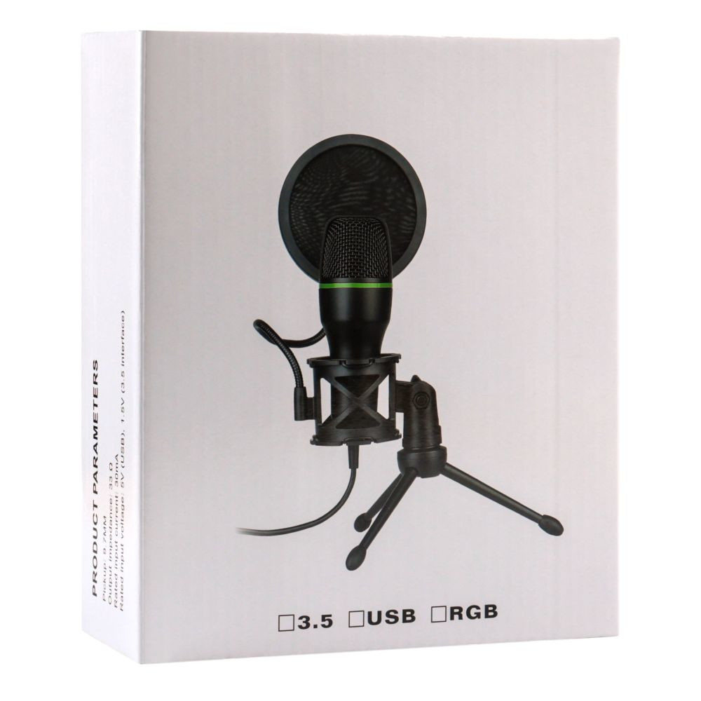 Мікрофон стримінговий провідний ME4-RGB, Black - 3