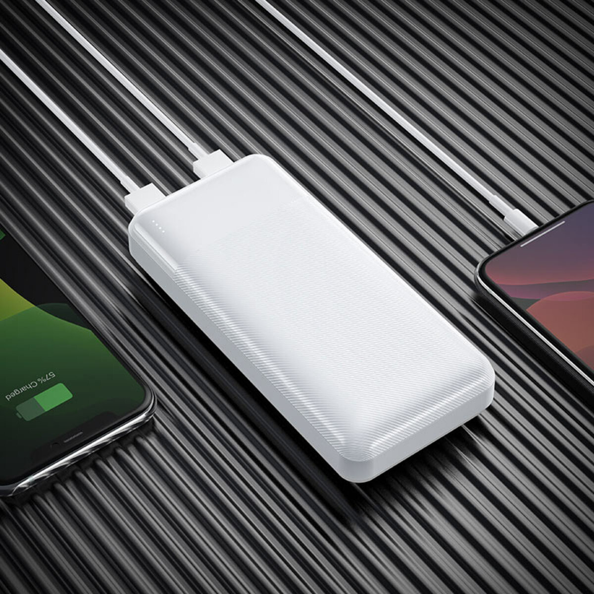 Універсальна мобільна батарея Hoco J72 Easy, 10000 mAh, White - 6