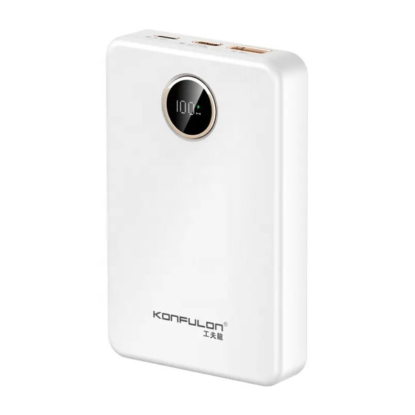 Універсальна мобільна батарея Konfulon M18W, QC 3.0+PD, Magnetic Wireless Charge 15W, 10000mAh White - 1