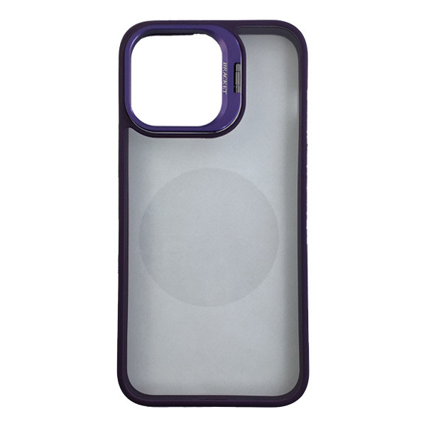 Чохол Defense Case Camera Stand with Camera Glass iPhone 15 Pro Max Purple - 1