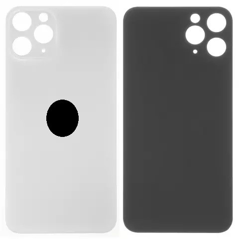 Задня кришка для iPhone 11 Pro, Big Hole, Matte Silver  - 1
