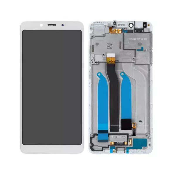 Дисплейний модуль для Xiaomi Redmi 6, Redmi 6A, з рамкою, High Copy, White - 1