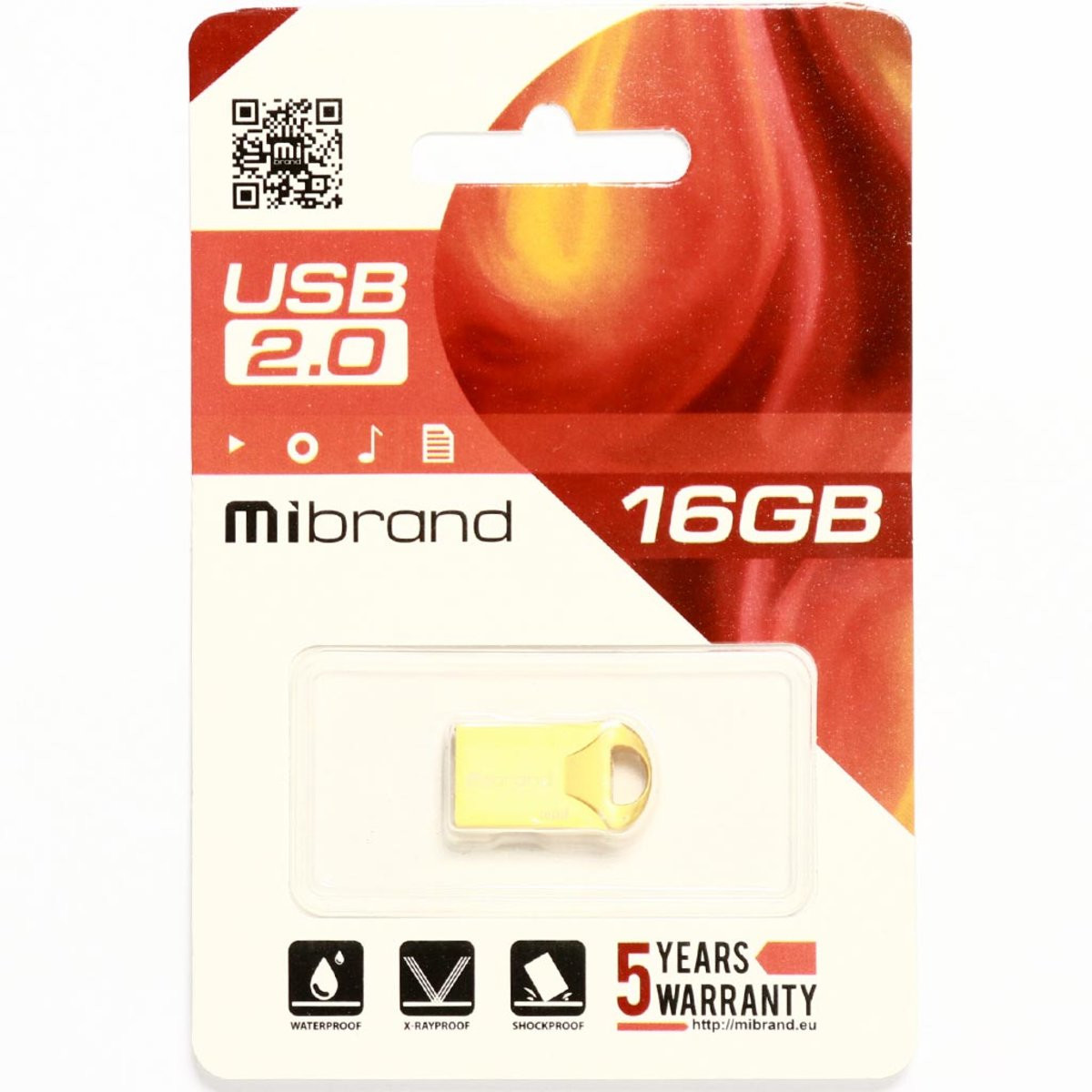 Флешка Mibrand USB 2.0 Hawk 16Gb Gold - 2