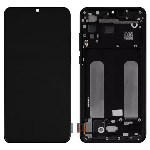 Дисплейний модуль для Xiaomi Mi 9 Lite, Mi CC9, з рамкою, Original Ref., Black - 1