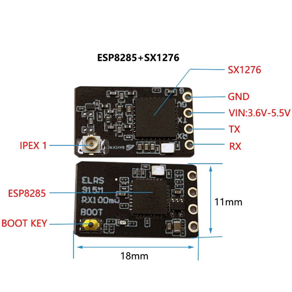 Приймач ELRS Bayck 900M, 915 MHz, Firmware 3.3.1 - 6