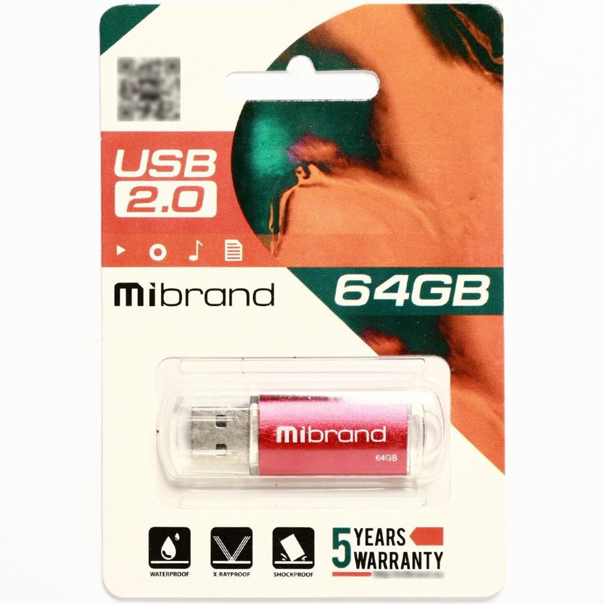 Флешка Mibrand USB 2.0 Cougar 64Gb Red - 2