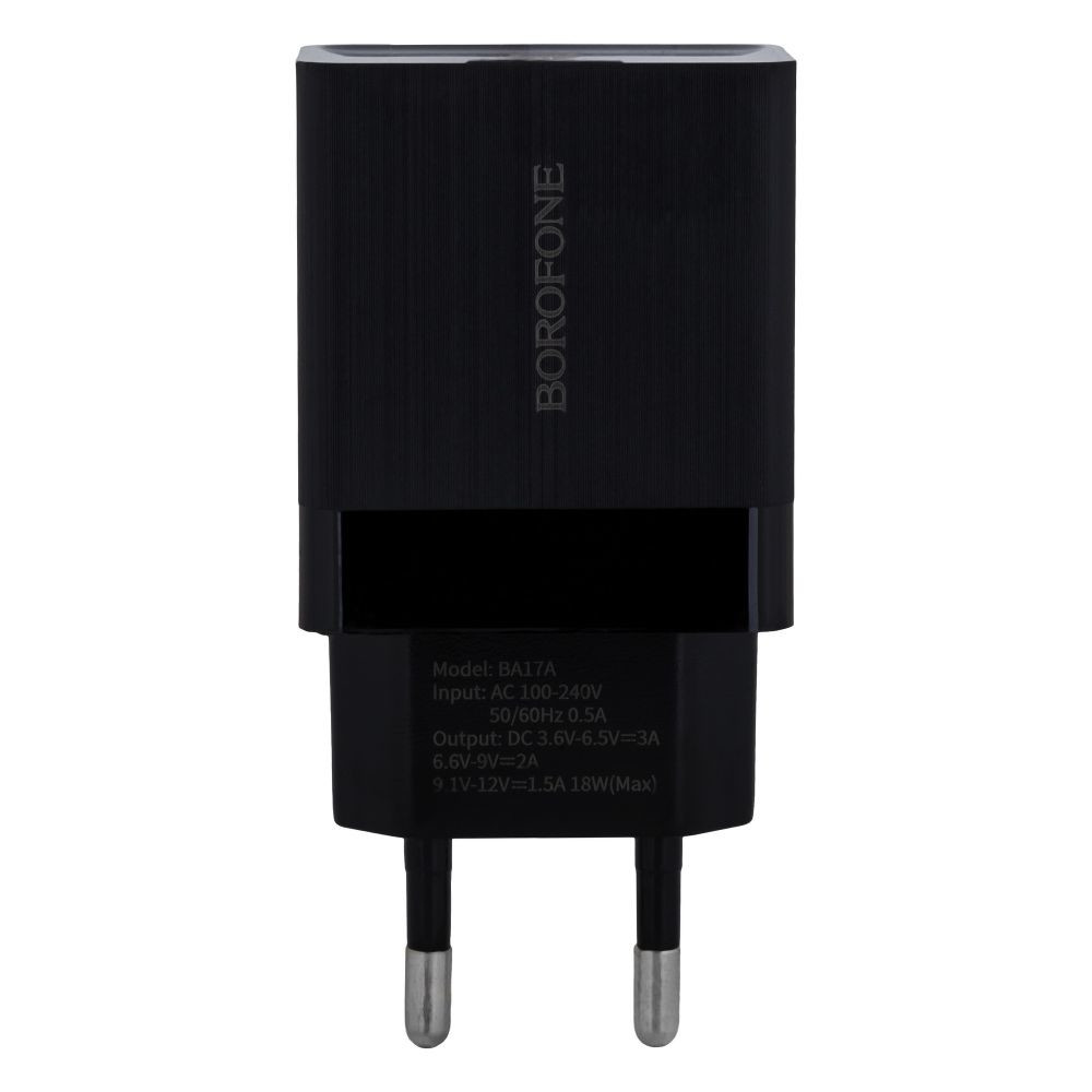 Мережевий Зарядний Пристрій Borofone BA17A QC 3.0 18W White - 4