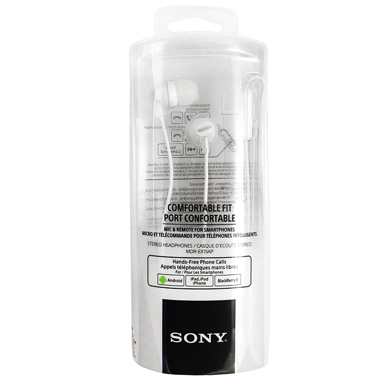 Гарнітура Sony EX-15AP White - 3
