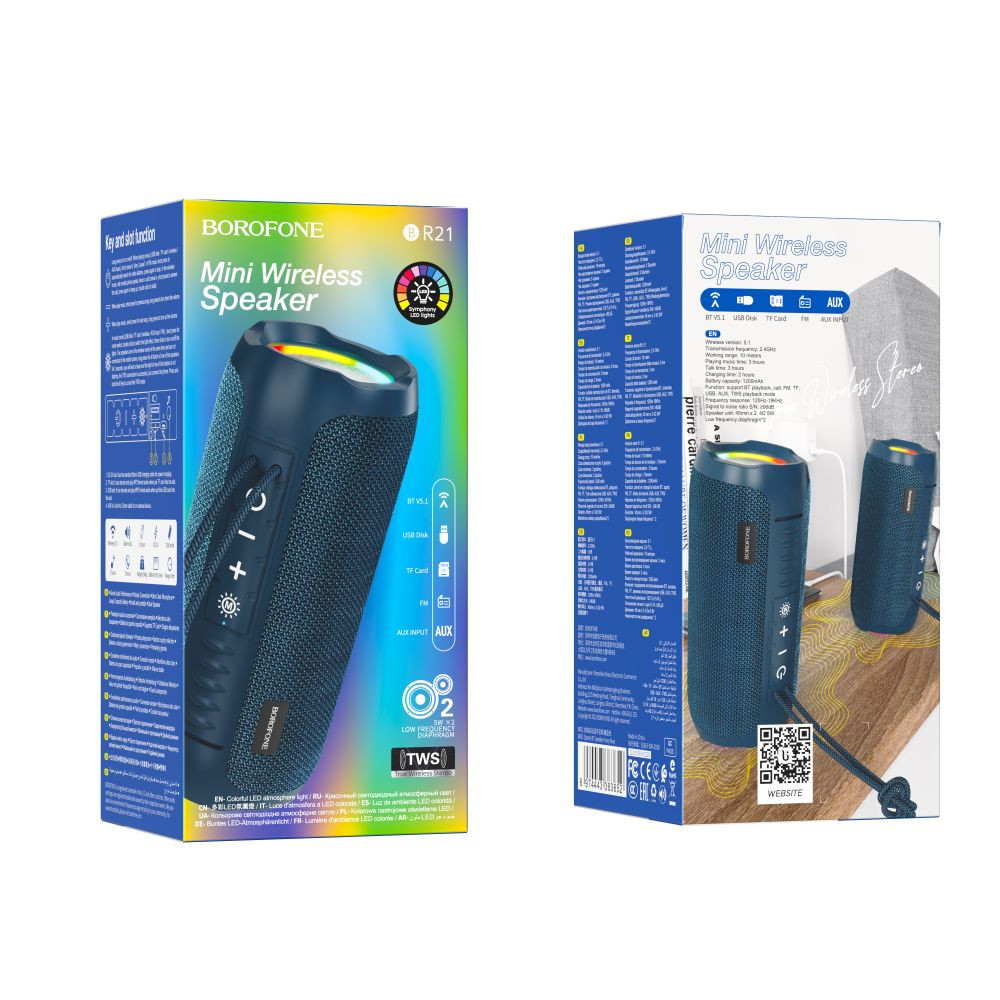 Безпровідна колонка Borofone BR21, Blue - 8