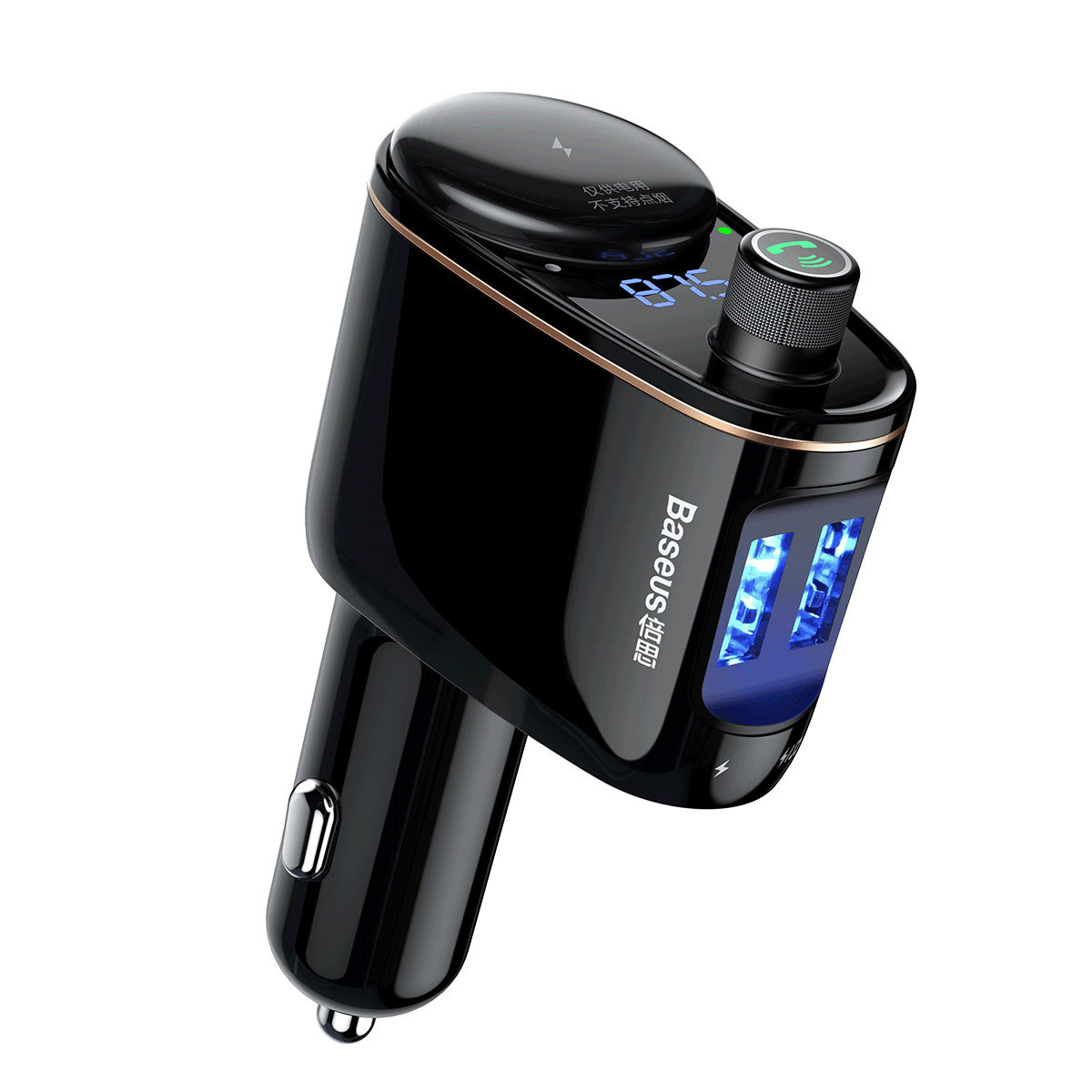 FM-модулятор Baseus Locomotive Wireless MP3 Vehicle Charger Black - 1