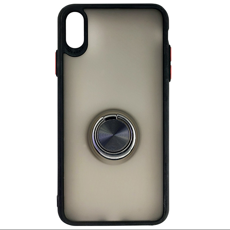 Чохол Totu Copy Ring Case iPhone XR Black+Red - 3