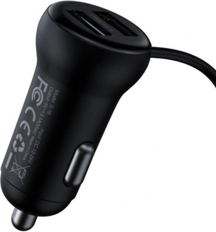 FM-модулятор Baseus T Shaped S-16 wireless MP3 car charger  Black - 4