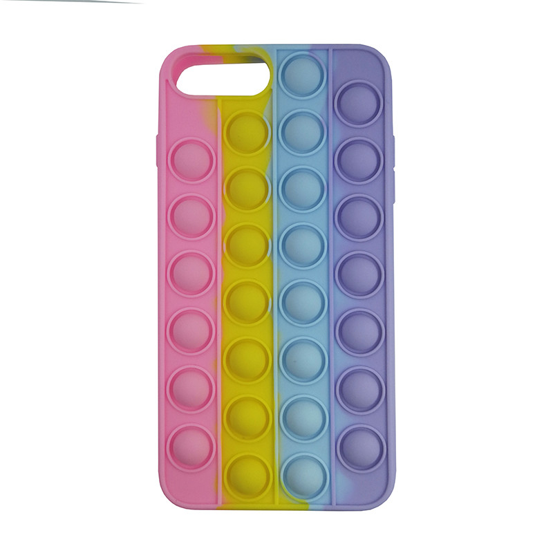 Чохол Pop it Silicon case iPhone 6/7/8 Plus Pink+Yellow+Blue - 1
