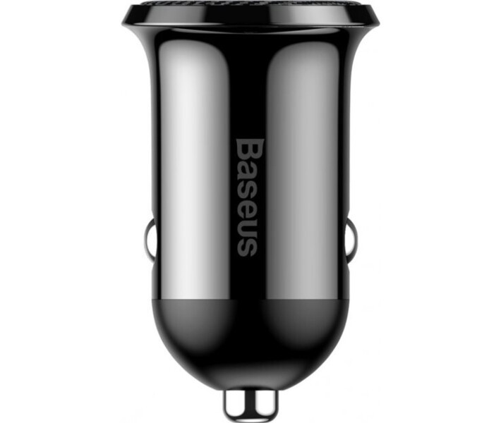 Автомобільний Зарядний Пристрій Baseus Grain Pro, 2xUSB-A, 4.8A, Black - 1
