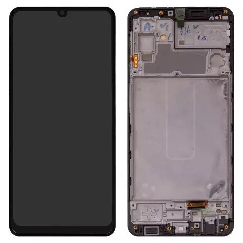 Дисплейний модуль для Samsung M325 Galaxy M32, з рамкою, High Copy, OLED, Black - 1