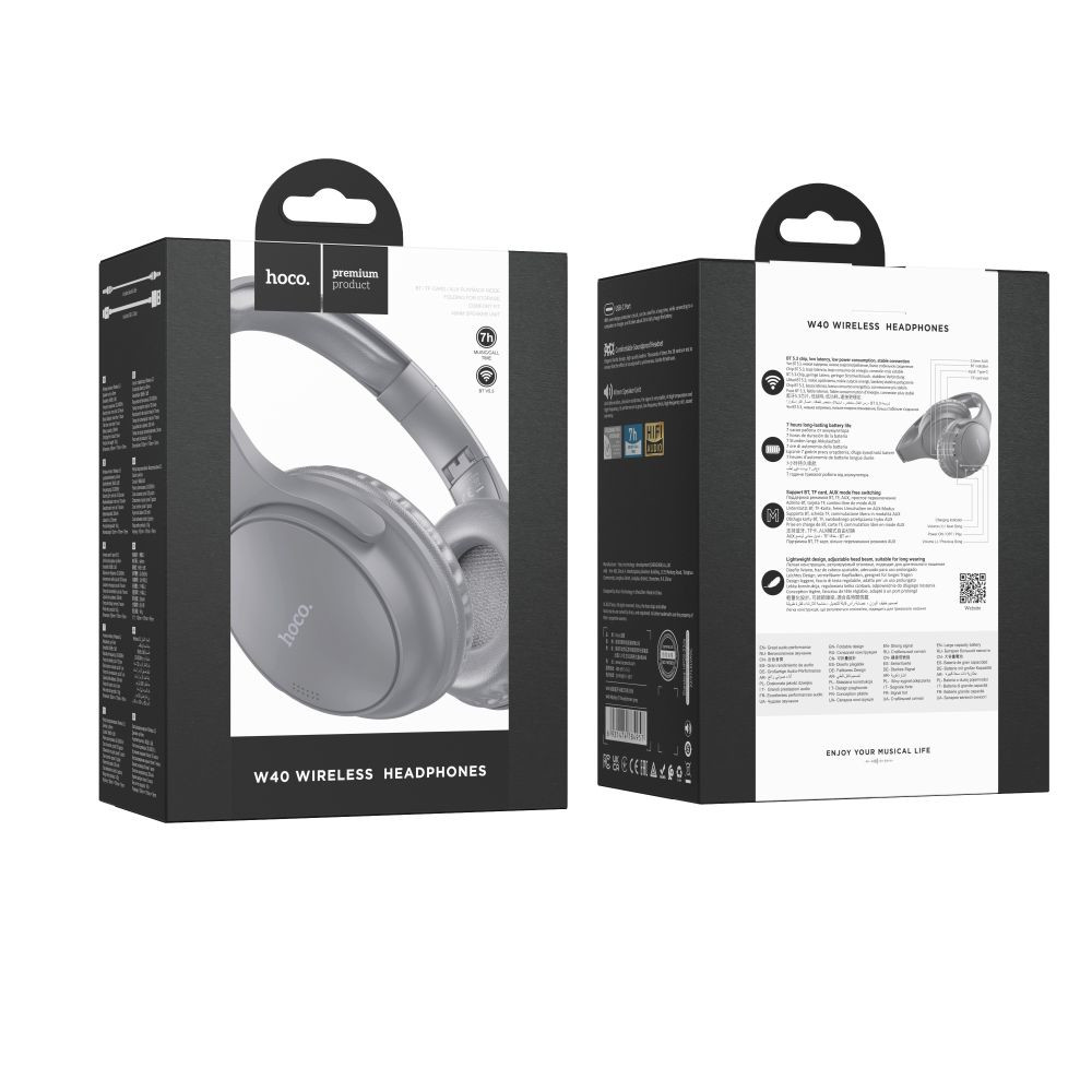 Безпровідна гарнітура Hoco W40 Black - 7