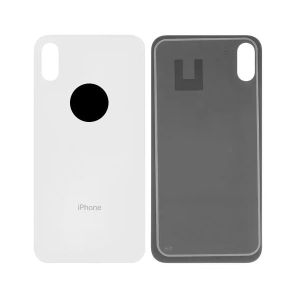 Задня панель корпуса для iPhone X, біла, потрібно зняти скло камери, High Copy, small hole - 1