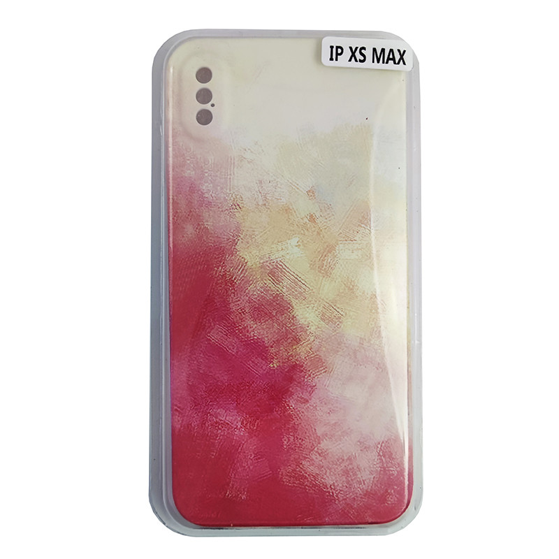 Чохол Silicone Water Print iPhone XS Max Mix Color Yellow - 1