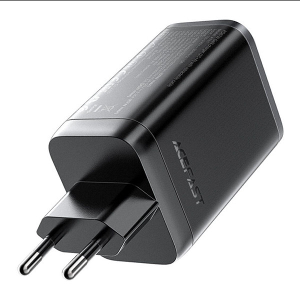 Мережевий зарядний пристрій Acefast A111, PD 67W, GaN, Cable Type-C, Black - 4