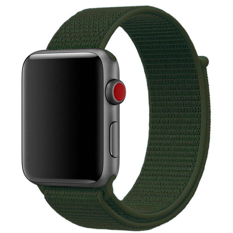 Ремінець для Apple Watch (38-40mm) Sport Loop Dark Green - 2