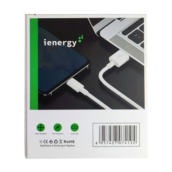 Кабель iEnergy Classic Pro Micro, 1m, 3A, White - 3
