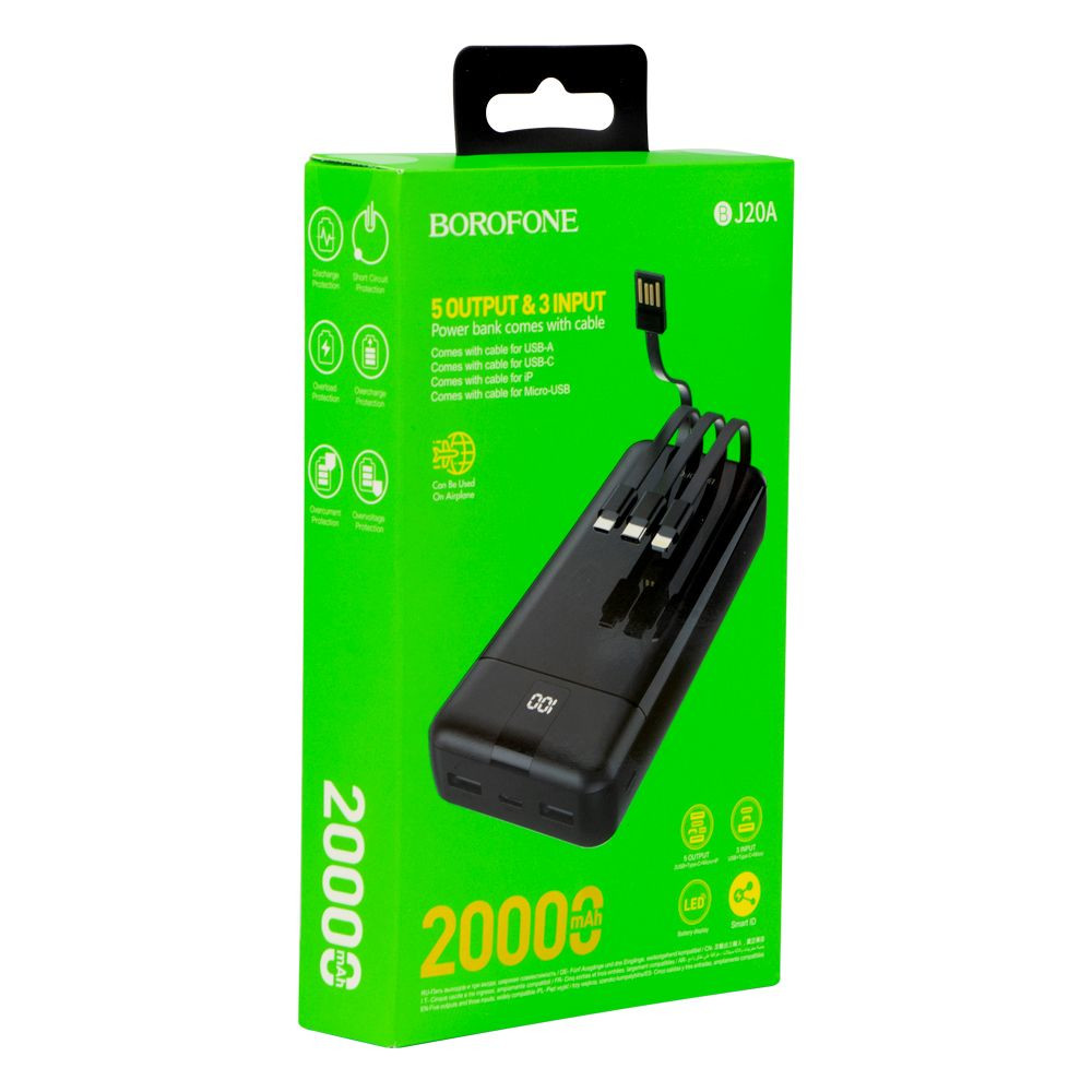 Power Bank Borofone BJ20A Digital display and cable 20000 mAh Black - 2