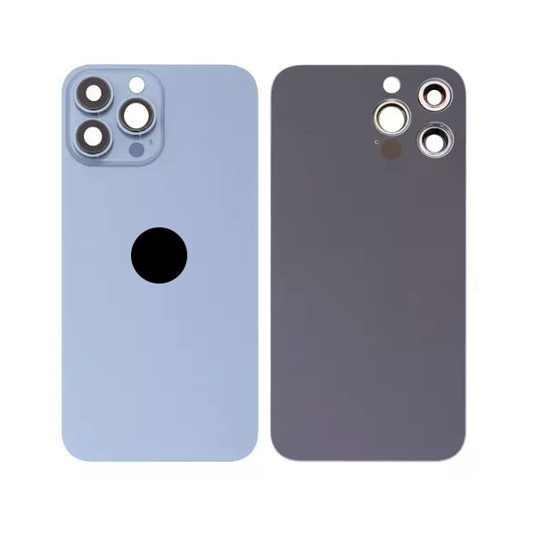 Задня кришка для iPhone 13 Pro Max, зі склом камери, Small Hole, Sierra Blue - 1