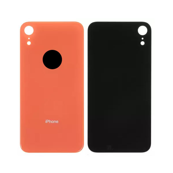 Задня панель корпуса для iPhone XR, помаранчева, потрібно зняти скло камери, small hole - 1
