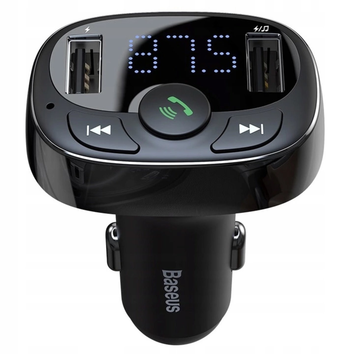 FM-модулятор Baseus T typed Bluetooth MP3 charger with car holder（Standard edition）Black - 1