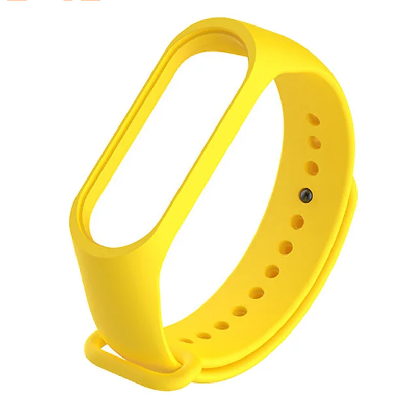 Ремінець для фітнес браслету Mi Band 3/4 (Silicon) Yellow - 1